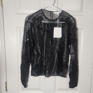 Robert Rodriguez Black Lace Blouse
